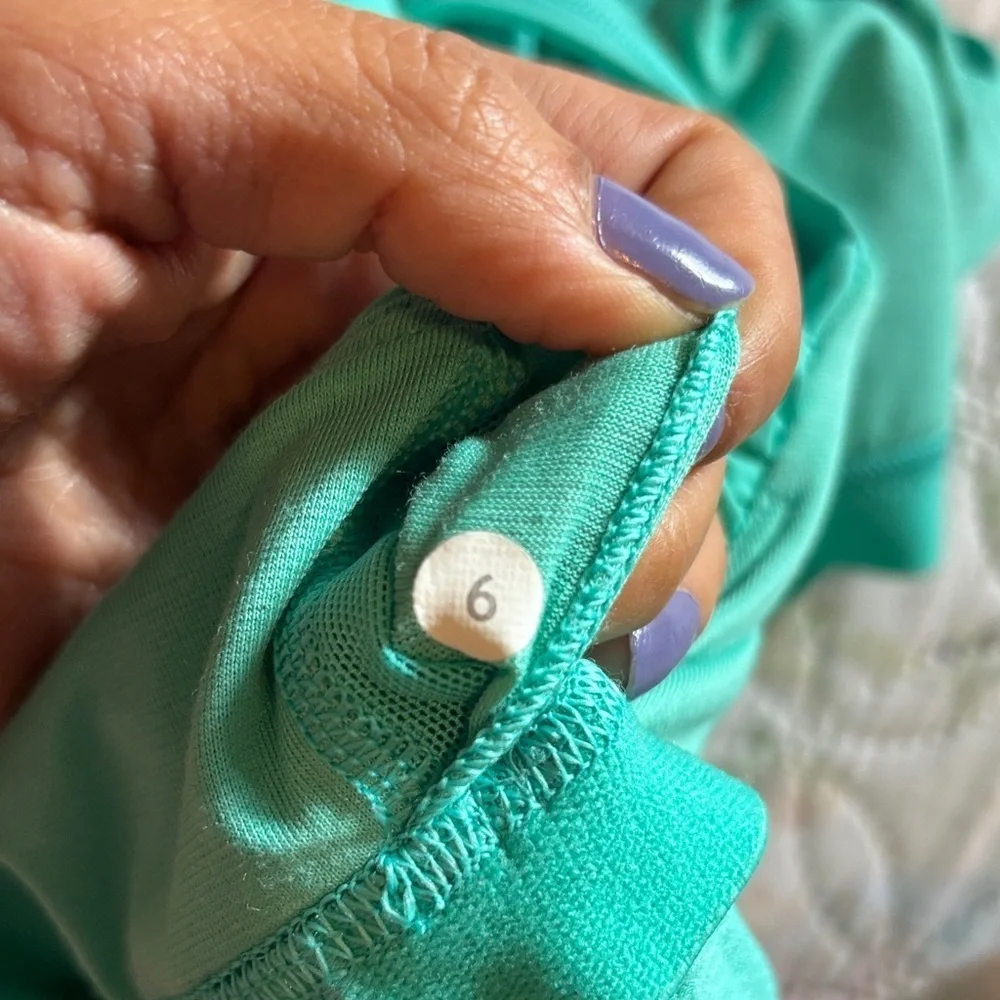 Lululemon Athletica Green Wrap Front Blouse